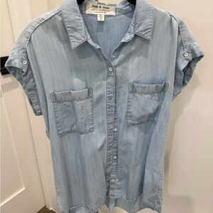 cloth & stone Light Blue Button-Down Chambray Shirt
